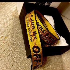 off white unisex belt (adjustable)